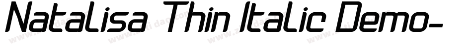 Natalisa Thin Italic Demo字体转换